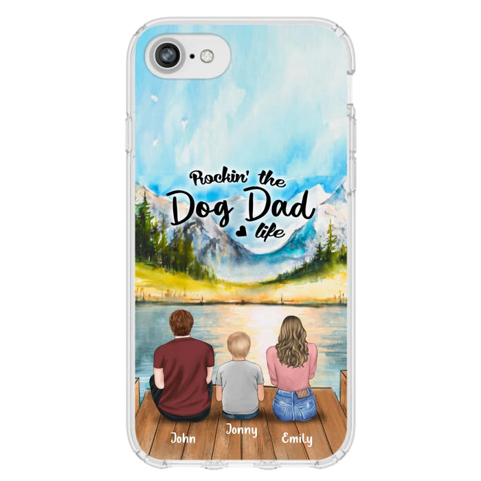 Custom Personalized Parents Pet Phone Case - Parents With 1 Kids And Upto 2 Pets - Case For iPhone And Samsung