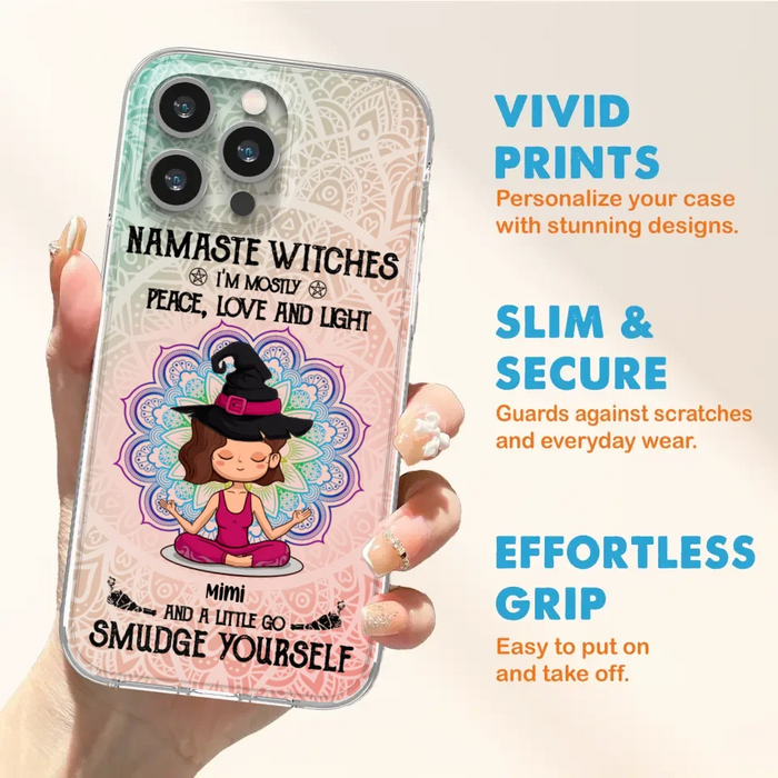 Custom Personalized Yoga Phone Case - Gift for Yoga Lovers - iPhone and Samsung Case - Namaste Witches