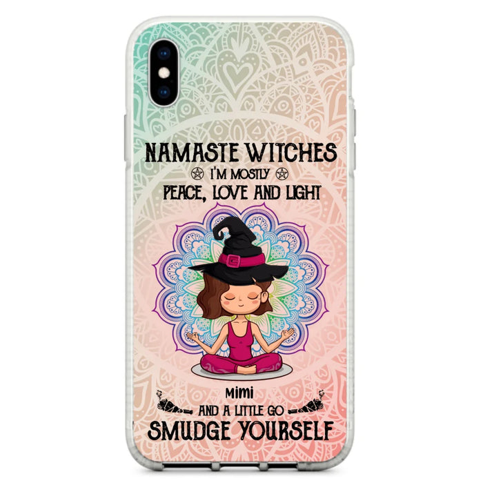 Custom Personalized Yoga Phone Case - Gift for Yoga Lovers - iPhone and Samsung Case - Namaste Witches