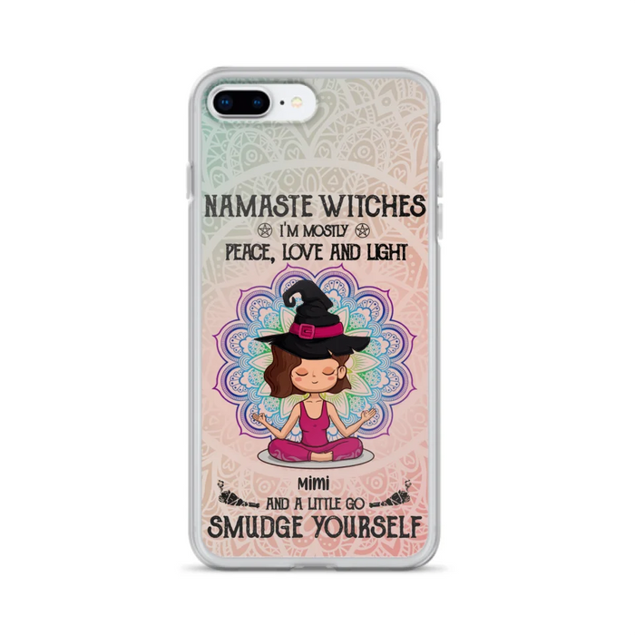 Custom Personalized Yoga Phone Case - Gift for Yoga Lovers - iPhone and Samsung Case - Namaste Witches