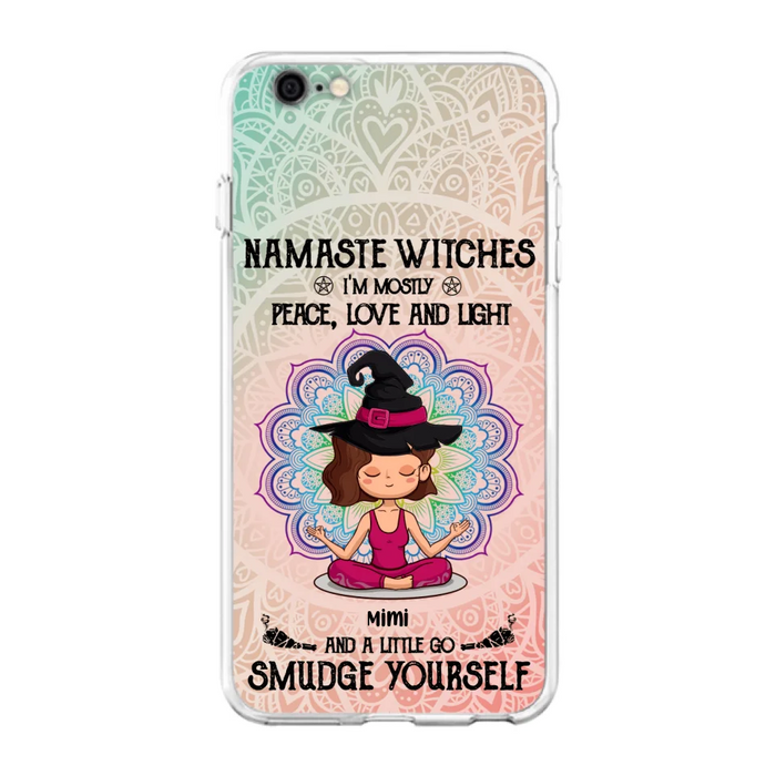 Custom Personalized Yoga Phone Case - Gift for Yoga Lovers - iPhone and Samsung Case - Namaste Witches