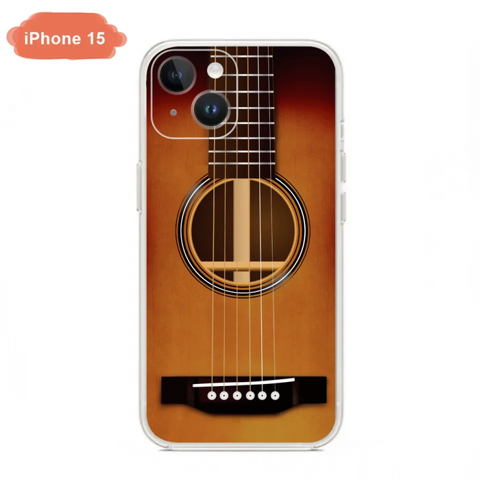 Custom Personalized Acoustic/Electric Guitar Phone Case - Best Gift For Guitarist - Case For iPhone And Samsung