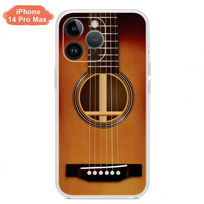 Custom Personalized Acoustic/Electric Guitar Phone Case - Best Gift For Guitarist - Case For iPhone And Samsung