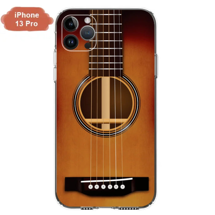 Custom Personalized Acoustic/Electric Guitar Phone Case - Best Gift For Guitarist - Case For iPhone And Samsung