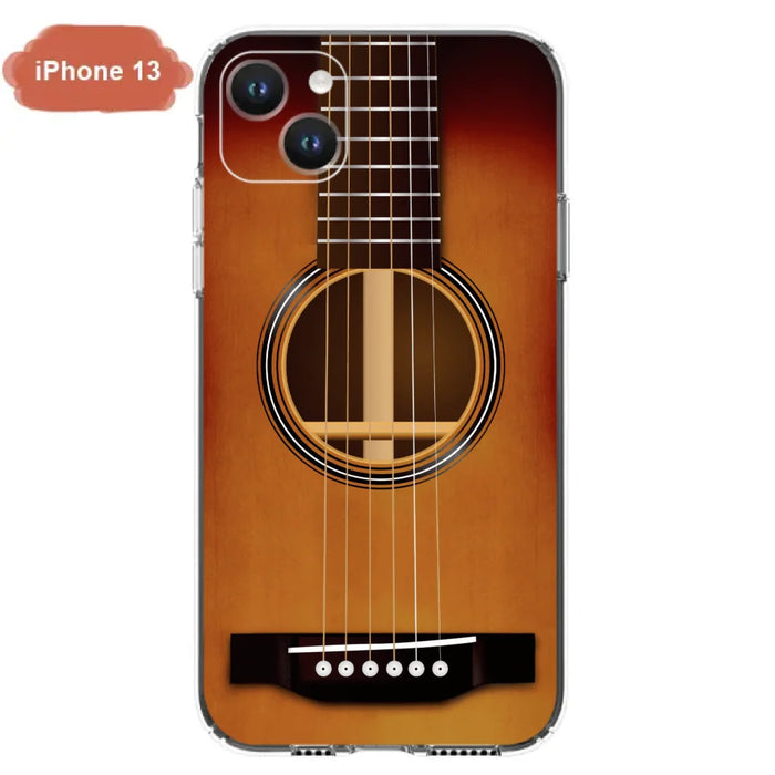 Custom Personalized Acoustic/Electric Guitar Phone Case - Best Gift For Guitarist - Case For iPhone And Samsung