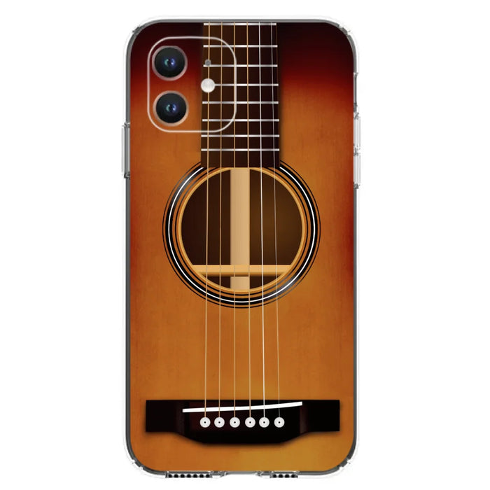 Custom Personalized Acoustic/Electric Guitar Phone Case - Best Gift For Guitarist - Case For iPhone And Samsung