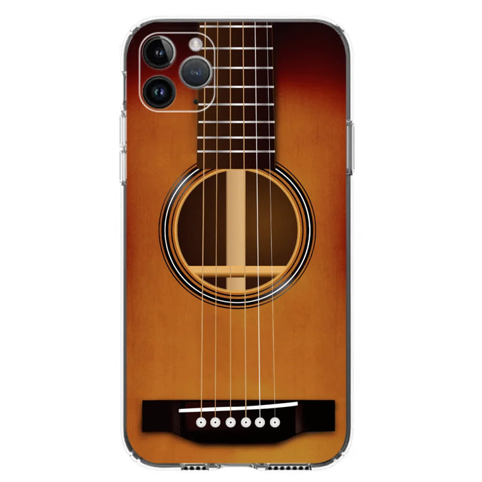 Custom Personalized Acoustic/Electric Guitar Phone Case - Best Gift For Guitarist - Case For iPhone And Samsung