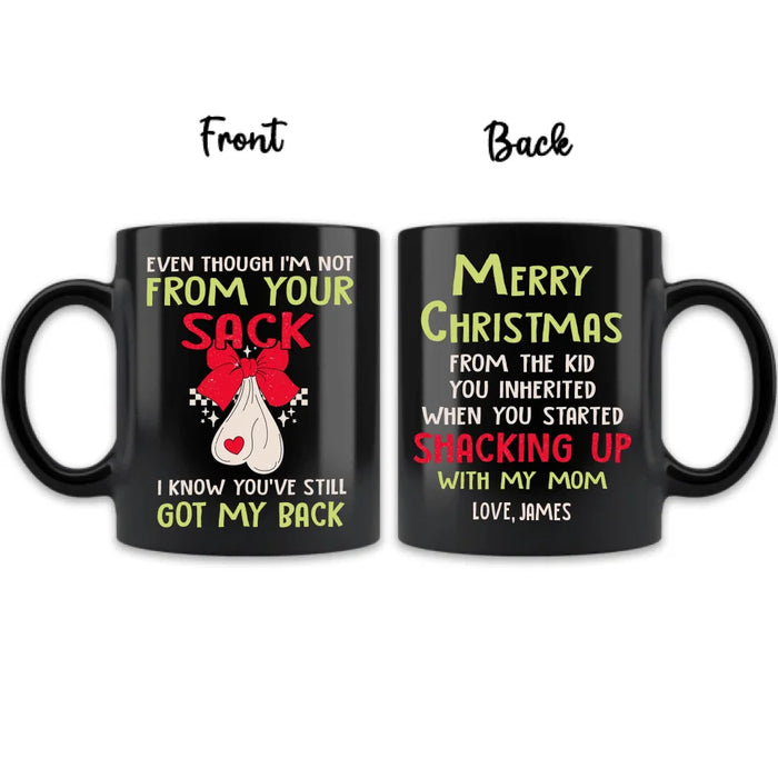 Custom Personalized Stepdad Coffee Mug - Christmas Gift Idea For Stepdad - Merry Christmas From The Kid You Inherited When You Started Shacking Up With My Mom