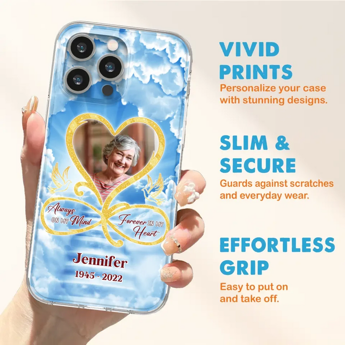 Custom Personalized Memorial Dog Phone Case - Upload Photo - Memorial Gift Idea For Dog Owners/ Dog Lovers - Your Wings Were Ready But My Heart Was Not - Case for iPhone/Samsung