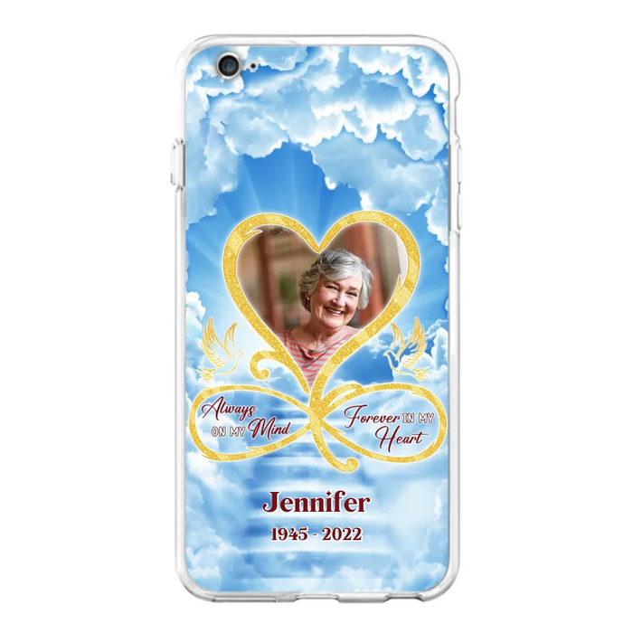 Custom Personalized Memorial Dog Phone Case - Upload Photo - Memorial Gift Idea For Dog Owners/ Dog Lovers - Your Wings Were Ready But My Heart Was Not - Case for iPhone/Samsung