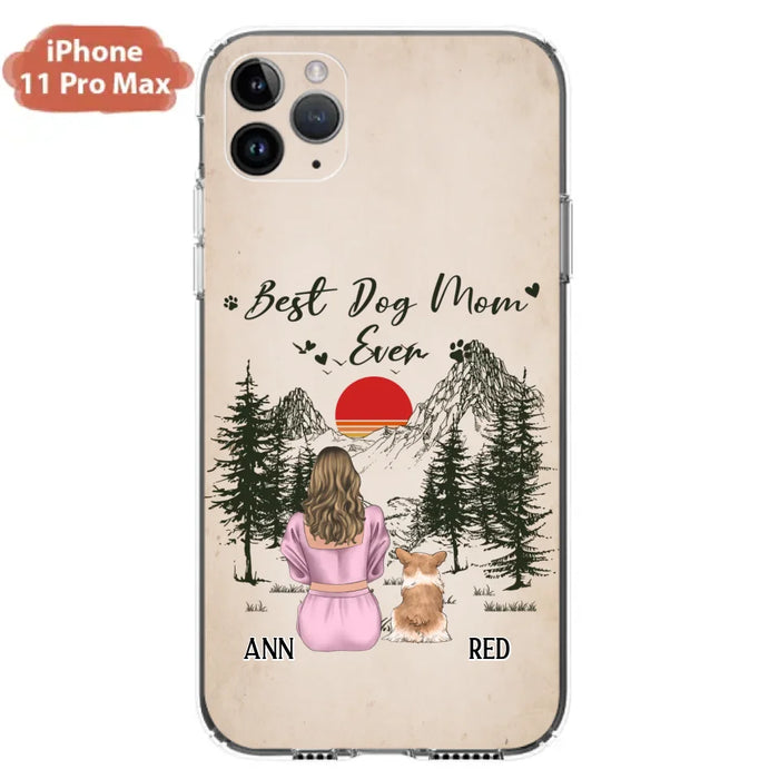 Custom Personalized Dog Mom Phone Case - Upto 4 Dogs - Mother's Day Gift Idea Dog Lovers - Best Dog Mom Ever - Case For iPhone/Samsung