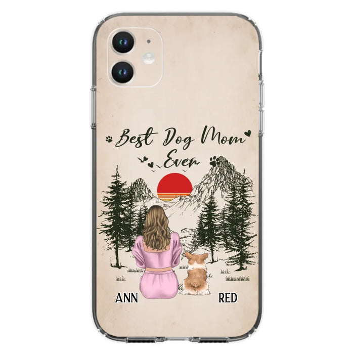 Custom Personalized Dog Mom Phone Case - Upto 4 Dogs - Mother's Day Gift Idea Dog Lovers - Best Dog Mom Ever - Case For iPhone/Samsung