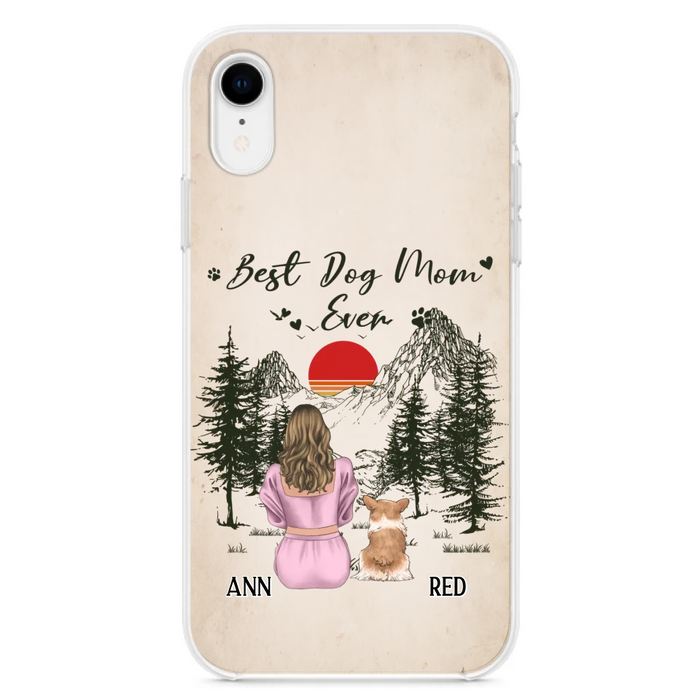 Custom Personalized Dog Mom Phone Case - Upto 4 Dogs - Mother's Day Gift Idea Dog Lovers - Best Dog Mom Ever - Case For iPhone/Samsung