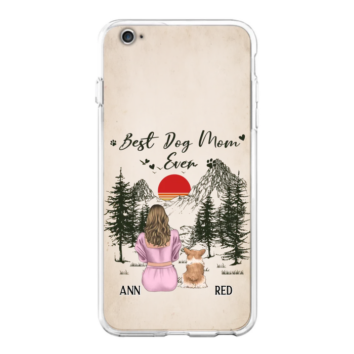 Custom Personalized Dog Mom Phone Case - Upto 4 Dogs - Mother's Day Gift Idea Dog Lovers - Best Dog Mom Ever - Case For iPhone/Samsung