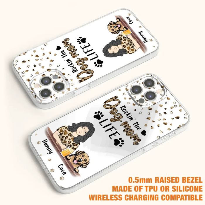 Custom Personalized Dog Mom Phone Case - Upto 4 Dogs - Mother's Day Gift Idea For Dog Lover/ Dog Mom - Rockin' The Dog Mom Life - Case For iPhone And Samsung