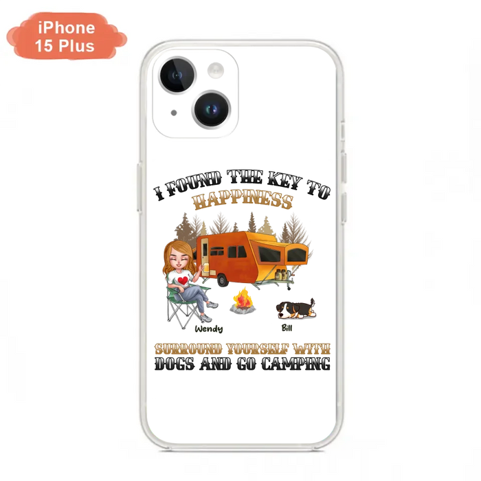 Custom Personalized Dog Camping Queen Phone Case - Gift Idea For Camping Lovers/Friends/ Dog Mom - Upto 5 Dogs - Case For iPhone And Samsung