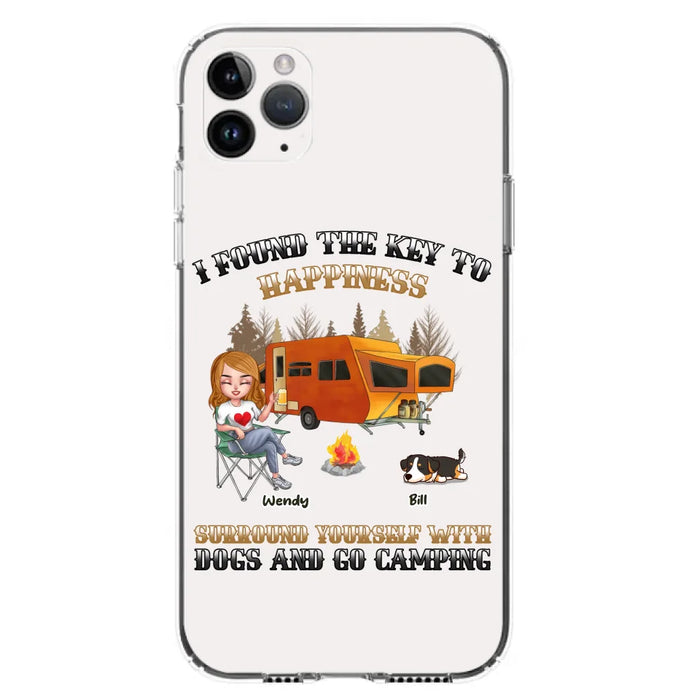 Custom Personalized Dog Camping Queen Phone Case - Gift Idea For Camping Lovers/Friends/ Dog Mom - Upto 5 Dogs - Case For iPhone And Samsung