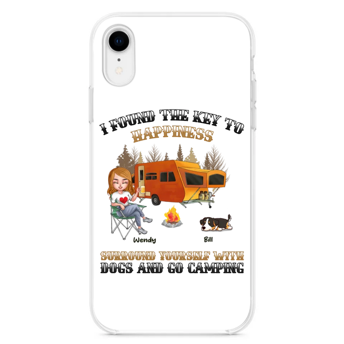 Custom Personalized Dog Camping Queen Phone Case - Gift Idea For Camping Lovers/Friends/ Dog Mom - Upto 5 Dogs - Case For iPhone And Samsung