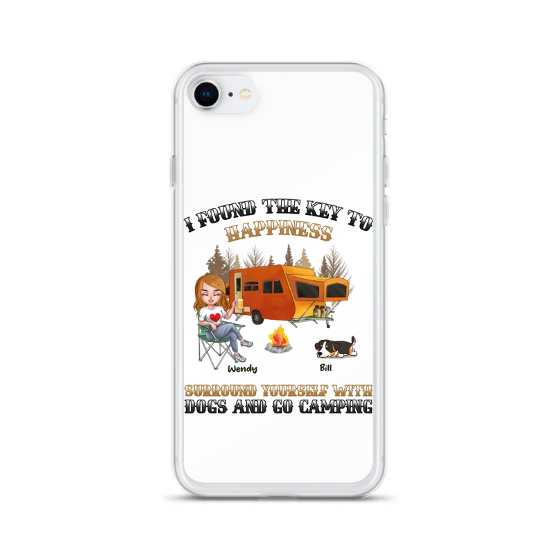 Custom Personalized Dog Camping Queen Phone Case - Gift Idea For Camping Lovers/Friends/ Dog Mom - Upto 5 Dogs - Case For iPhone And Samsung