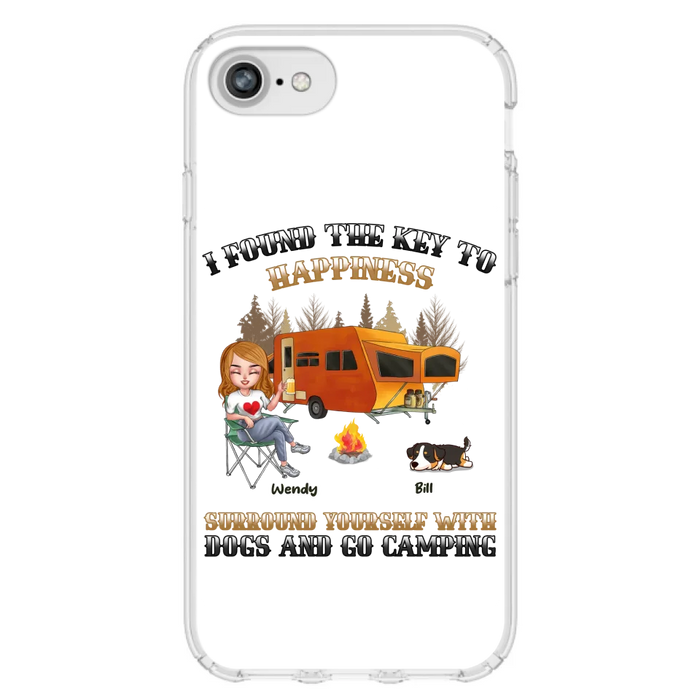 Custom Personalized Dog Camping Queen Phone Case - Gift Idea For Camping Lovers/Friends/ Dog Mom - Upto 5 Dogs - Case For iPhone And Samsung