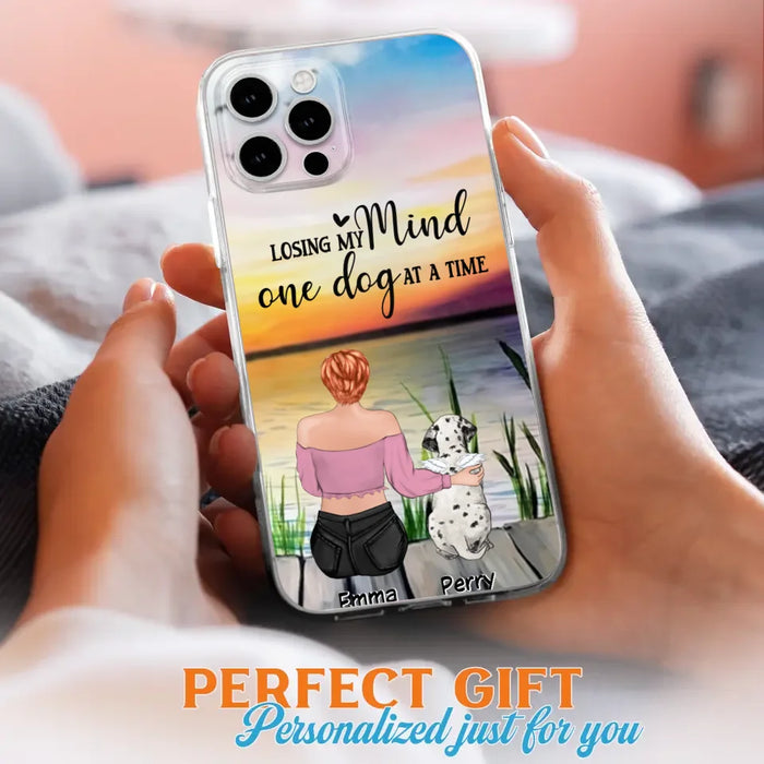 Custom Personalized Pet Mom/Dad Phone Case For iPhone/ Samsung - Gift Idea For Pet Owner With Up To 5 Cats/ Dogs - Losing My Mind One Dog At A Time