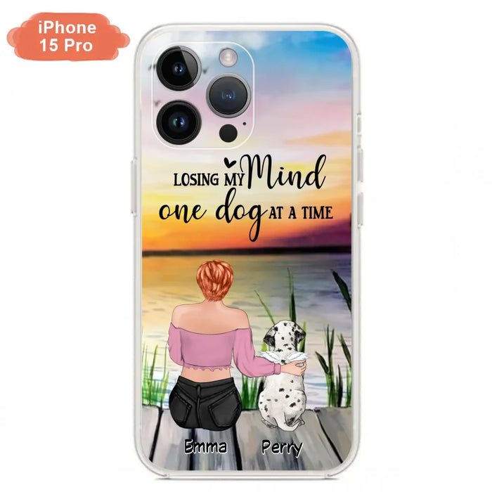 Custom Personalized Pet Mom/Dad Phone Case For iPhone/ Samsung - Gift Idea For Pet Owner With Up To 5 Cats/ Dogs - Losing My Mind One Dog At A Time