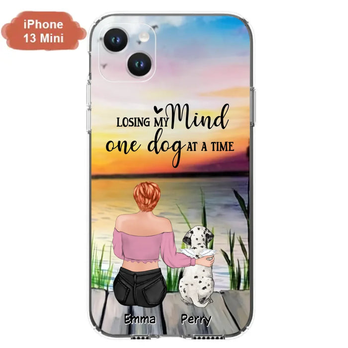 Custom Personalized Pet Mom/Dad Phone Case For iPhone/ Samsung - Gift Idea For Pet Owner With Up To 5 Cats/ Dogs - Losing My Mind One Dog At A Time