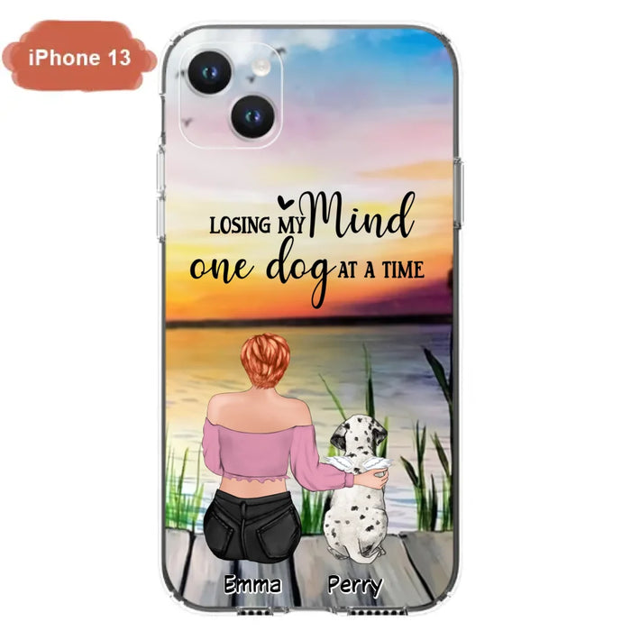 Custom Personalized Pet Mom/Dad Phone Case For iPhone/ Samsung - Gift Idea For Pet Owner With Up To 5 Cats/ Dogs - Losing My Mind One Dog At A Time