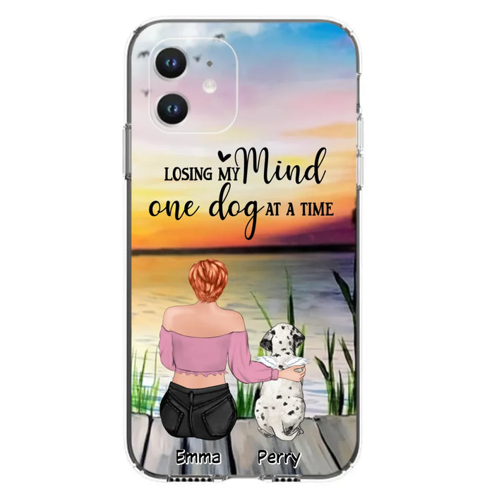 Custom Personalized Pet Mom/Dad Phone Case For iPhone/ Samsung - Gift Idea For Pet Owner With Up To 5 Cats/ Dogs - Losing My Mind One Dog At A Time