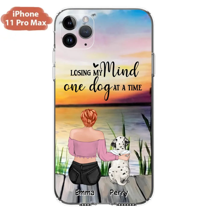 Custom Personalized Pet Mom/Dad Phone Case For iPhone/ Samsung - Gift Idea For Pet Owner With Up To 5 Cats/ Dogs - Losing My Mind One Dog At A Time