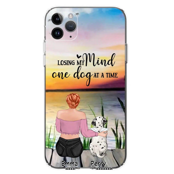 Custom Personalized Pet Mom/Dad Phone Case For iPhone/ Samsung - Gift Idea For Pet Owner With Up To 5 Cats/ Dogs - Losing My Mind One Dog At A Time