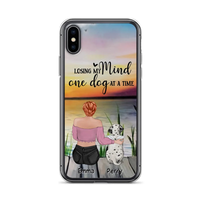 Custom Personalized Pet Mom/Dad Phone Case For iPhone/ Samsung - Gift Idea For Pet Owner With Up To 5 Cats/ Dogs - Losing My Mind One Dog At A Time