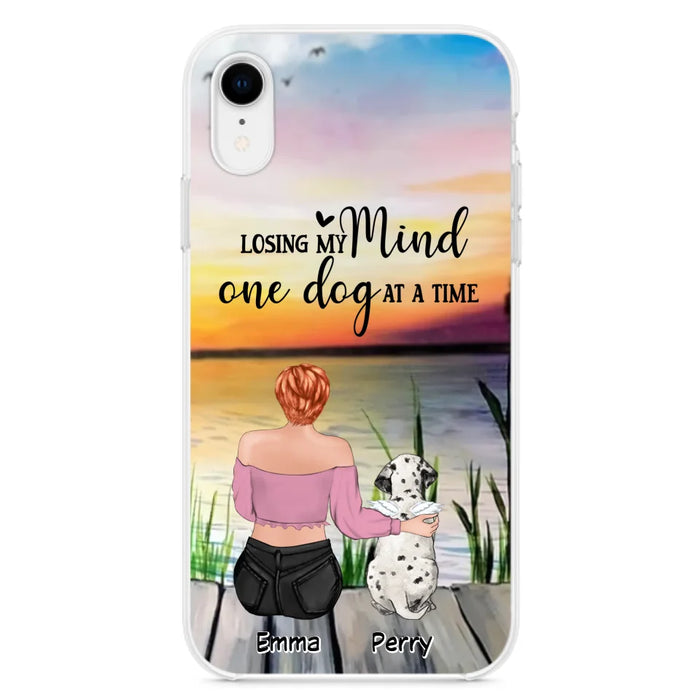 Custom Personalized Pet Mom/Dad Phone Case For iPhone/ Samsung - Gift Idea For Pet Owner With Up To 5 Cats/ Dogs - Losing My Mind One Dog At A Time