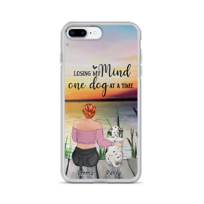 Custom Personalized Pet Mom/Dad Phone Case For iPhone/ Samsung - Gift Idea For Pet Owner With Up To 5 Cats/ Dogs - Losing My Mind One Dog At A Time