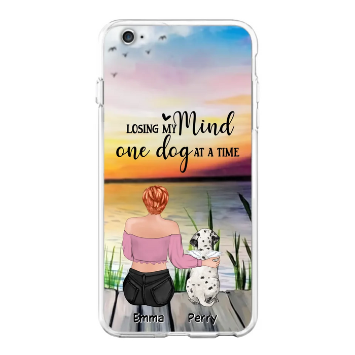 Custom Personalized Pet Mom/Dad Phone Case For iPhone/ Samsung - Gift Idea For Pet Owner With Up To 5 Cats/ Dogs - Losing My Mind One Dog At A Time