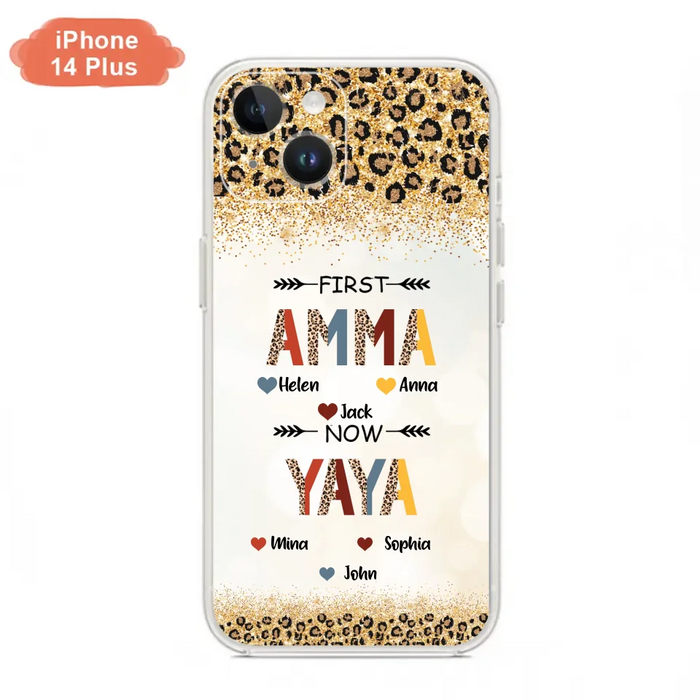 Personalized Grandma Phone Case - Upto 4 Kids And 8 Grandkids - Mother's Day Gift Idea for Grandma - First Mom Now Nana Kid And Grandkids - Case For iPhone And Samsung