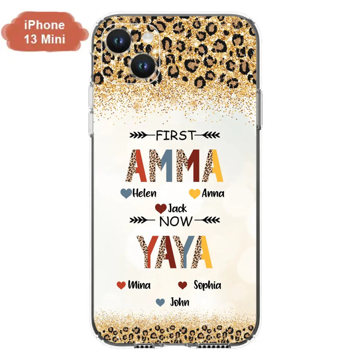 Personalized Grandma Phone Case - Upto 4 Kids And 8 Grandkids - Mother's Day Gift Idea for Grandma - First Mom Now Nana Kid And Grandkids - Case For iPhone And Samsung