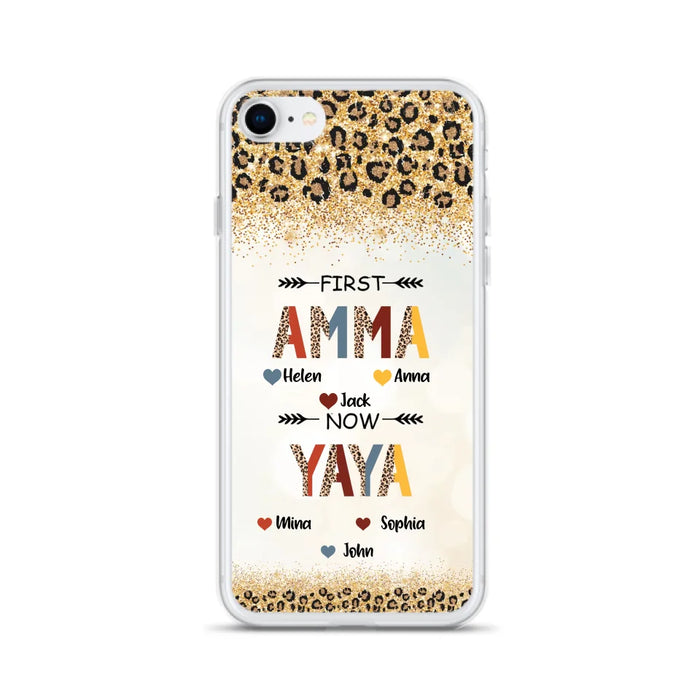 Personalized Grandma Phone Case - Upto 4 Kids And 8 Grandkids - Mother's Day Gift Idea for Grandma - First Mom Now Nana Kid And Grandkids - Case For iPhone And Samsung