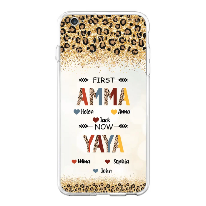 Personalized Grandma Phone Case - Upto 4 Kids And 8 Grandkids - Mother's Day Gift Idea for Grandma - First Mom Now Nana Kid And Grandkids - Case For iPhone And Samsung