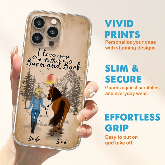 Custom Personalized Horse Girl Phone Case - Gift Idea For Horse Lovers/Girl - Upto 6 Horses - Just A Girl Who Loves Horses - Case For iPhone/Samsung