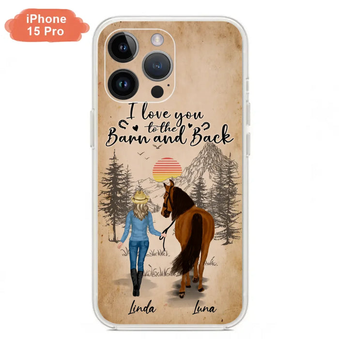 Custom Personalized Horse Girl Phone Case - Gift Idea For Horse Lovers/Girl - Upto 6 Horses - Just A Girl Who Loves Horses - Case For iPhone/Samsung