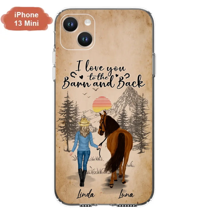 Custom Personalized Horse Girl Phone Case - Gift Idea For Horse Lovers/Girl - Upto 6 Horses - Just A Girl Who Loves Horses - Case For iPhone/Samsung