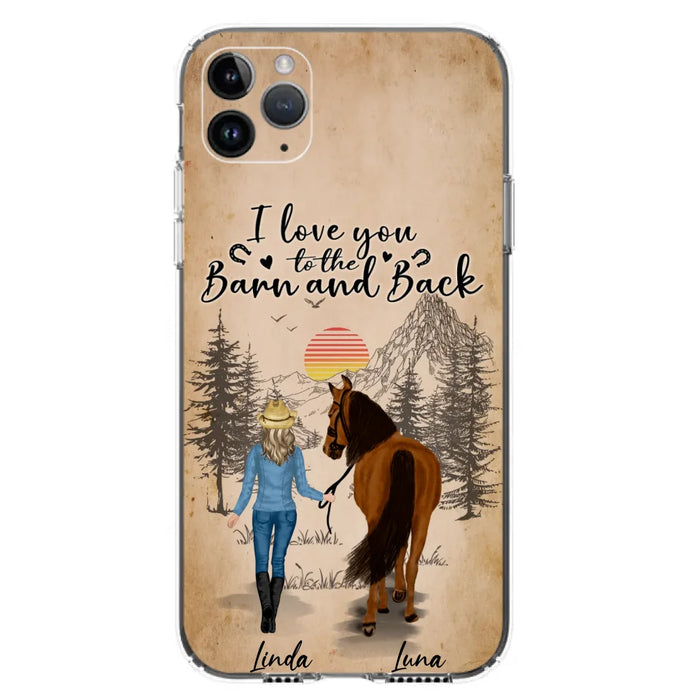 Custom Personalized Horse Girl Phone Case - Gift Idea For Horse Lovers/Girl - Upto 6 Horses - Just A Girl Who Loves Horses - Case For iPhone/Samsung