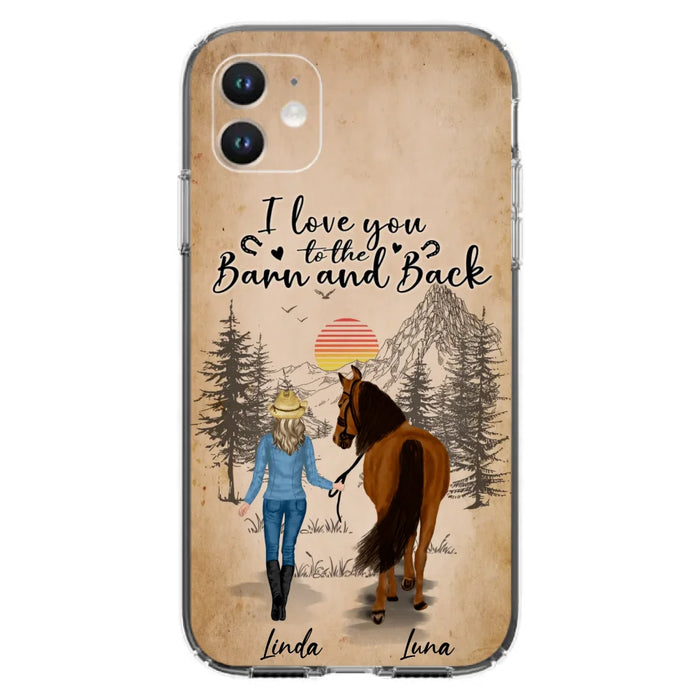 Custom Personalized Horse Girl Phone Case - Gift Idea For Horse Lovers/Girl - Upto 6 Horses - Just A Girl Who Loves Horses - Case For iPhone/Samsung