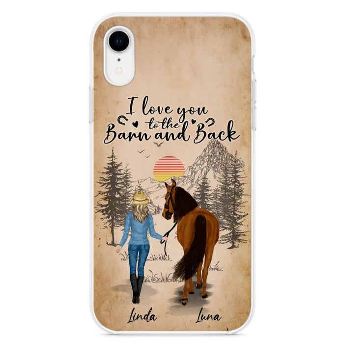 Custom Personalized Horse Girl Phone Case - Gift Idea For Horse Lovers/Girl - Upto 6 Horses - Just A Girl Who Loves Horses - Case For iPhone/Samsung