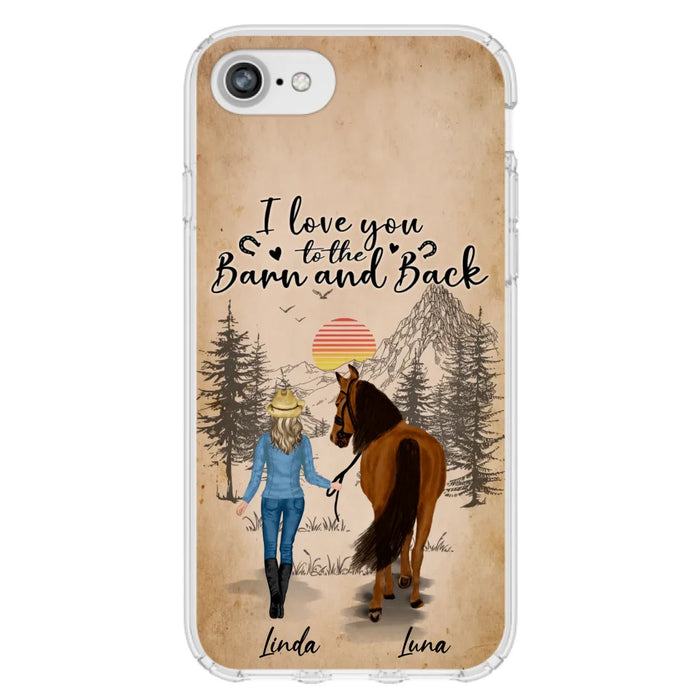 Custom Personalized Horse Girl Phone Case - Gift Idea For Horse Lovers/Girl - Upto 6 Horses - Just A Girl Who Loves Horses - Case For iPhone/Samsung