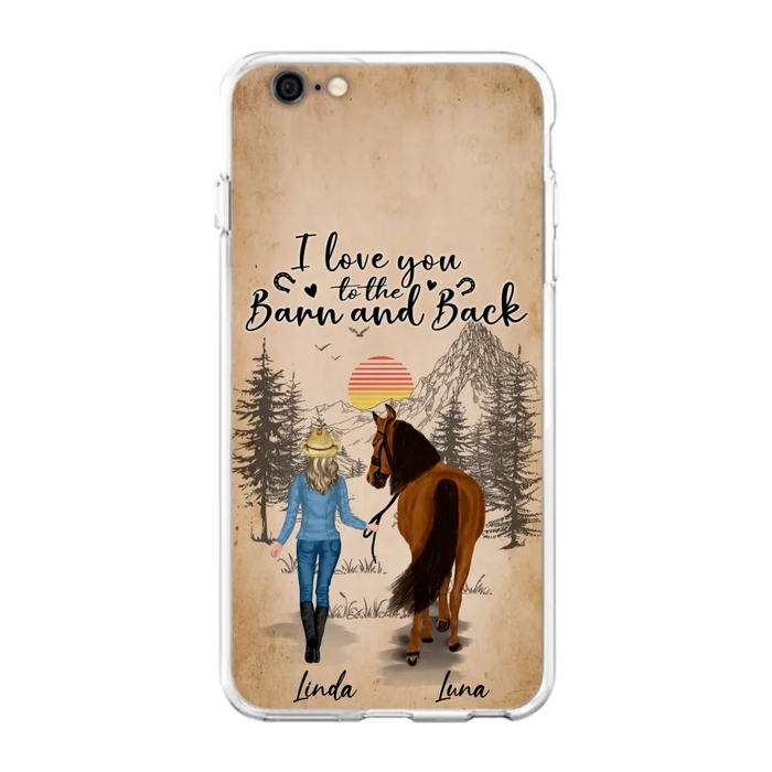 Custom Personalized Horse Girl Phone Case - Gift Idea For Horse Lovers/Girl - Upto 6 Horses - Just A Girl Who Loves Horses - Case For iPhone/Samsung