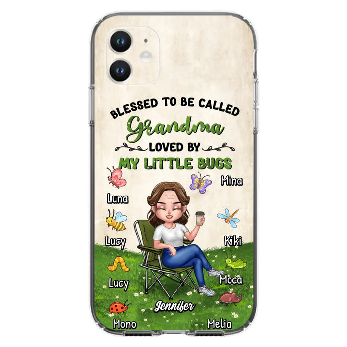 Custom Personalized Grandma Phone Case - Upto 8 Bugs - Gift Idea For Mother's Day/Garden Lovers - Blessed To Be Called Grandma Loved By My Little Bugs - Case For iPhone & Samsung