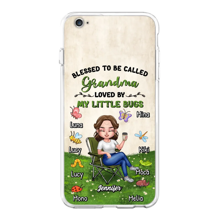 Custom Personalized Grandma Phone Case - Upto 8 Bugs - Gift Idea For Mother's Day/Garden Lovers - Blessed To Be Called Grandma Loved By My Little Bugs - Case For iPhone & Samsung