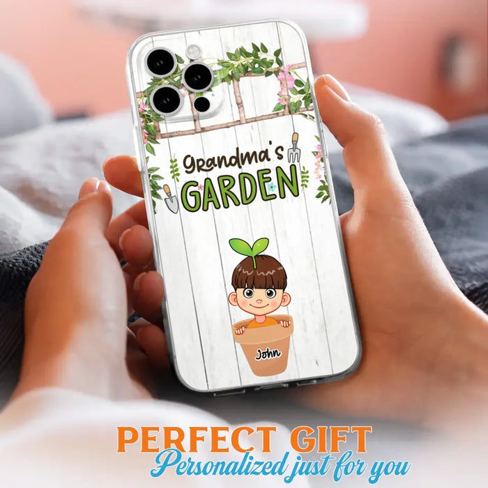 Custom Personalized Grandma's Garden Phone Case - Gift Idea For Grandma/ Mother's Day Gift - Up to 10 Kids - Case For iPhone And Samsung